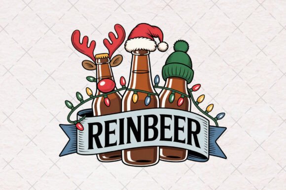 Beer Christmas, Funny Christmas PNG Illustrations Review