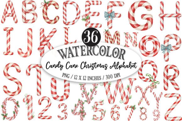 Candy Cane Christmas Alphabet