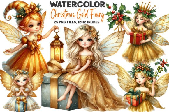Christmas Gold Fairy Sublimation Illustrations Review