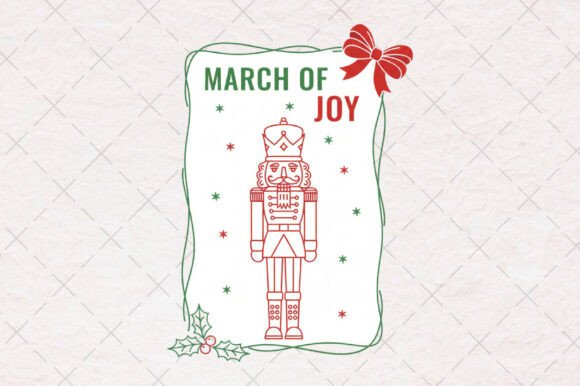 Christmas Nutcracker Hand-Drawn Frame: Seasonal Illustrations for Blog Design