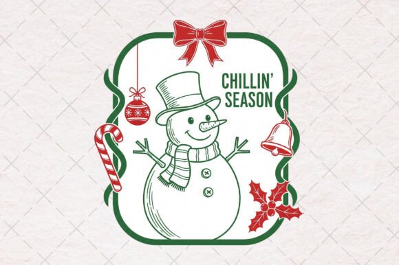 Christmas Snowman Hand-Drawn Frame Png Illustrations Review