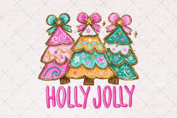 Colorful Holly Jolly Png, Christmas Tree Illustrations Review