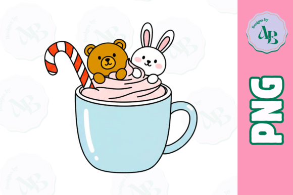 Cute Christmas Bunny Teddy Bear PNG