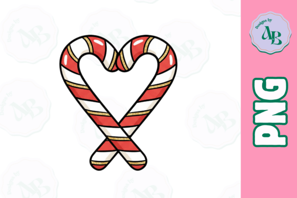 Cute Christmas Candy Cane Heart PNG: A Review for Illustrations and Digital Sellers