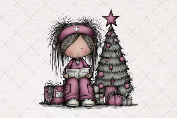 Cute Christmas Nurse Girl PNG Review: A Practical Asset for Holiday Illustrations