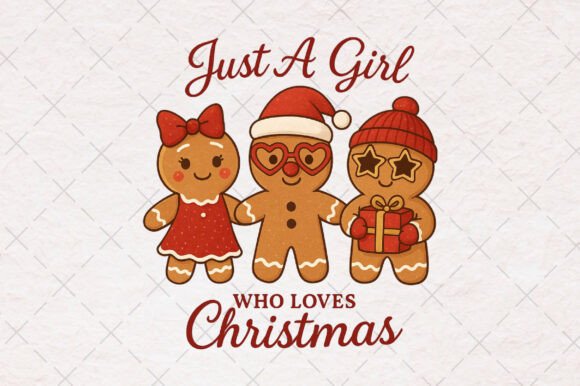 Cute Gingerbread Couple Christmas PNG: Illustrations for Seasonal Branding