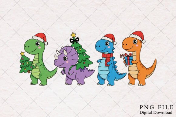 Dinosaurs Christmas Png Embroidery Review