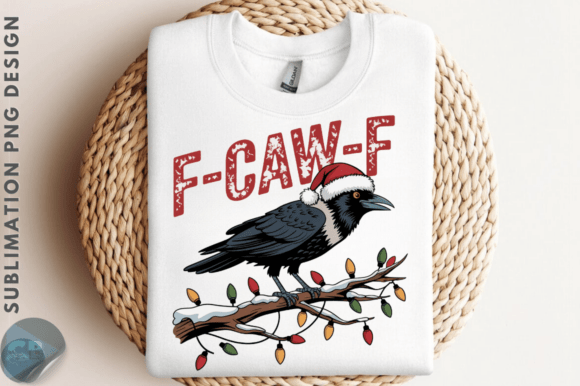 F-Caw-F Funny Christmas Crow Raven PNG