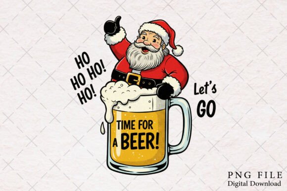 Funny Christmas Beer PNG: A Fresh Look for Holiday Illustrations