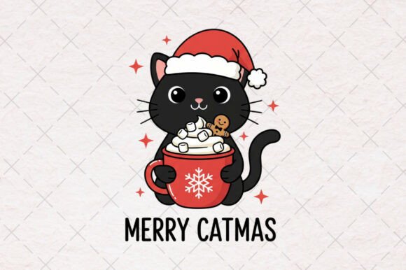 Funny Christmas Cat Merry Catmas Png