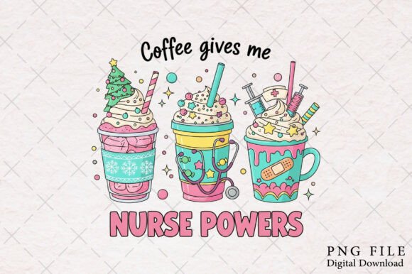 Nurse Christmas Coffee PNG Sublimation: A Brand Designer’s Review of Holiday Illustrations