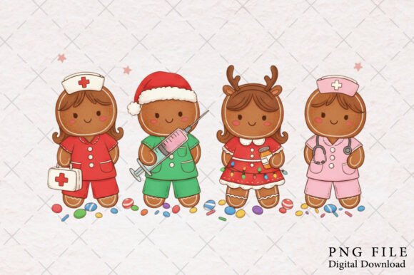 Nurse Gingerbread Christmas PNG Review