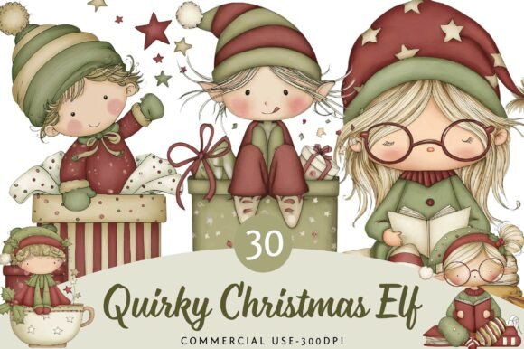 Quirky Christmas Elf Clipart: A Crafter’s Review of the Illustrations
