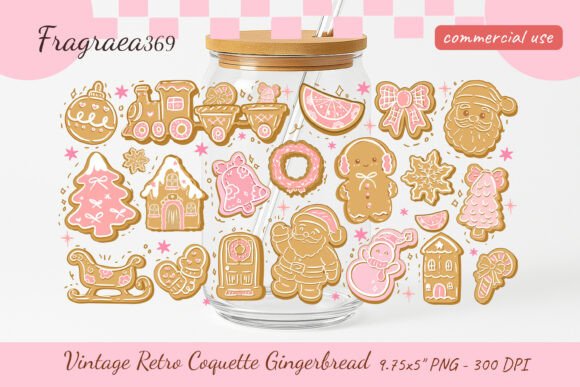 Retro Gingerbread Christmas Cup Wrap Png Review