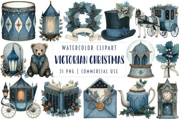 Vintage Charm: Victorian Christmas Clipart Review