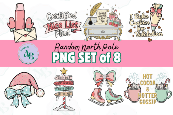 Winter Christmas North Pole Collection Illustrations